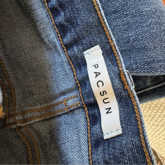 Mens Pacsun Stacked Skinny Dark Wash Jeans 33x32 - Picture 5 of 6